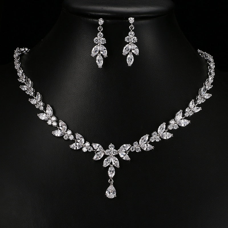 Party Accessories Cubic Zircon Stud Earrings & Necklace Gift Hot Sale 2023™