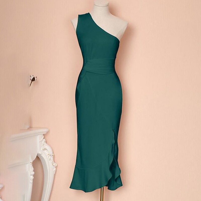 2023 Damen figurbetontes Kleid One Shoulder Elegant ™