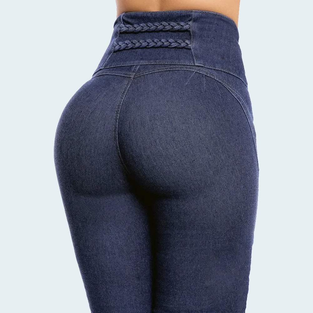 Modische, elastische Jeans mit dünnem Bein für Damen