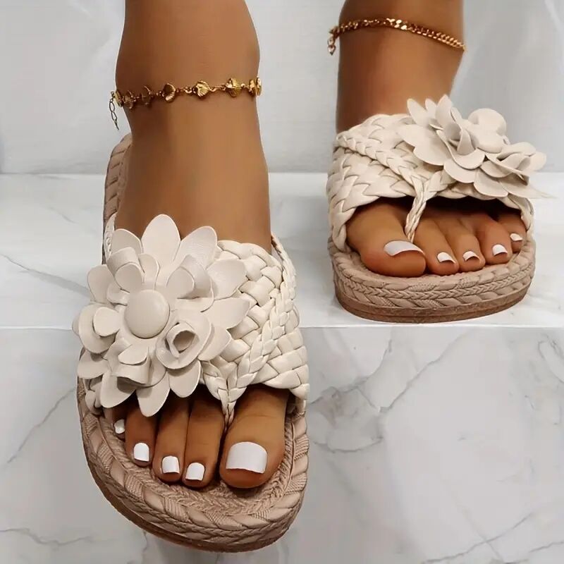Women Flower Flat Flip Flops Woman Sandals 2023™