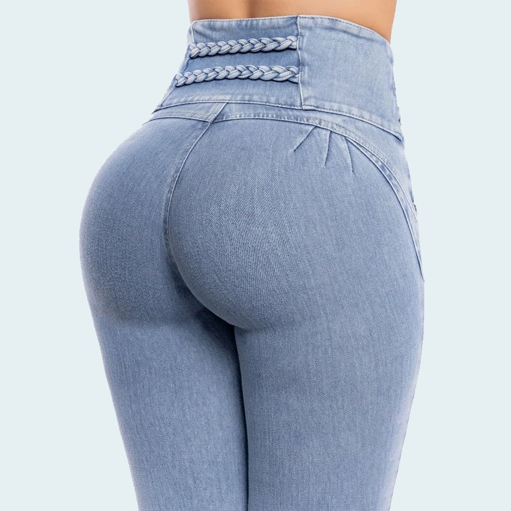 Modische, elastische Jeans mit dünnem Bein für Damen