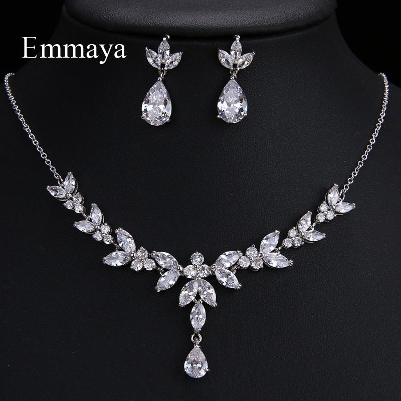 Party Accessories Cubic Zircon Stud Earrings & Necklace Gift 2023™