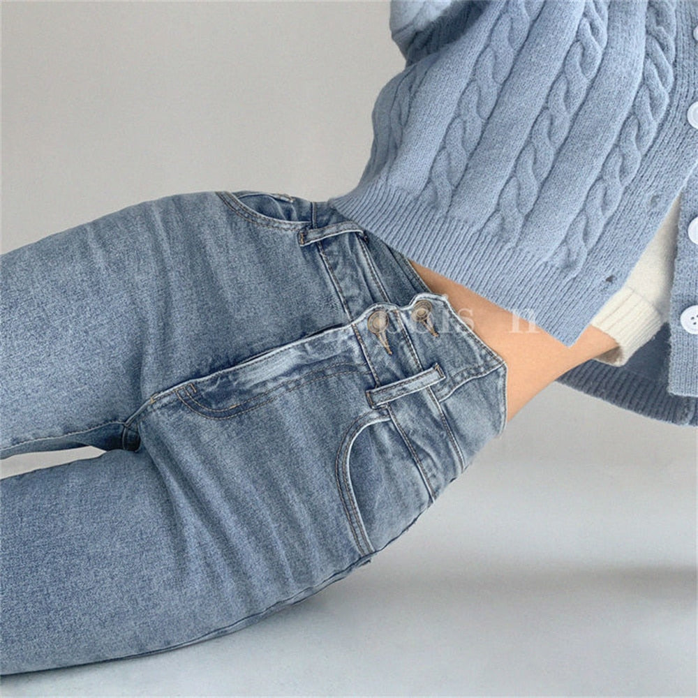 Super Elastic High Jeans Streetwear Women 2023 ™