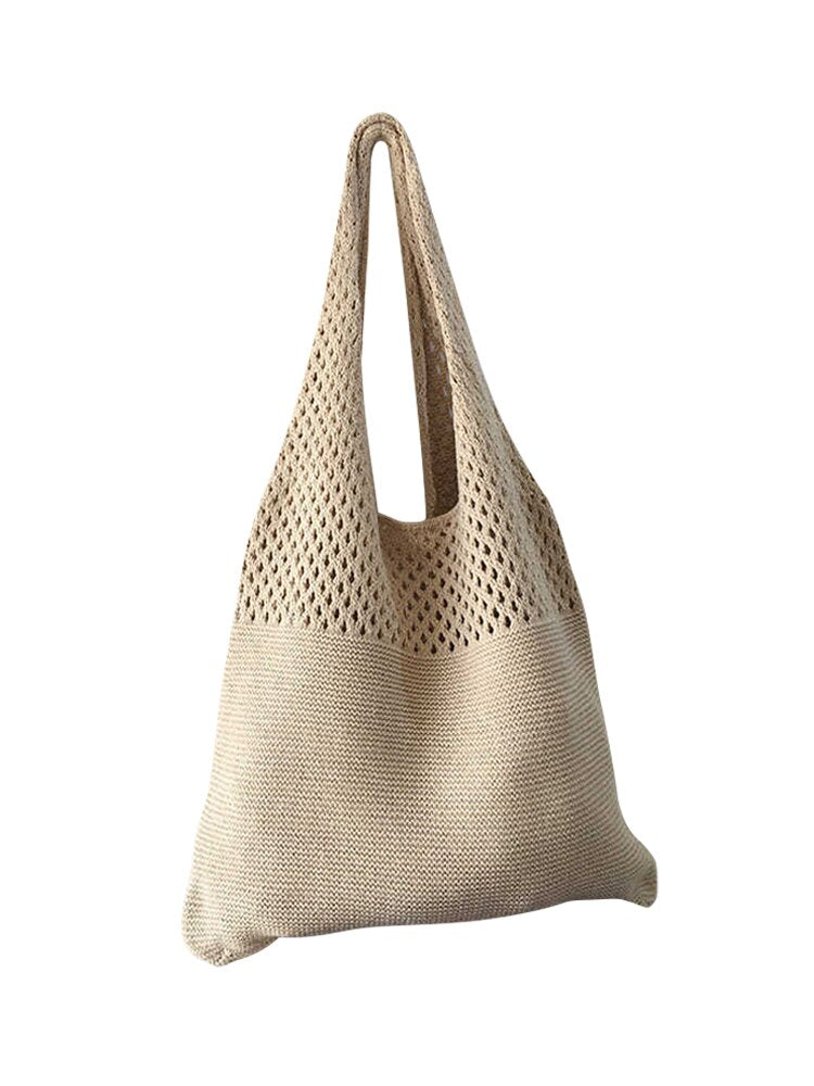 Female Simple Retro Solid Color Handbag 2023™