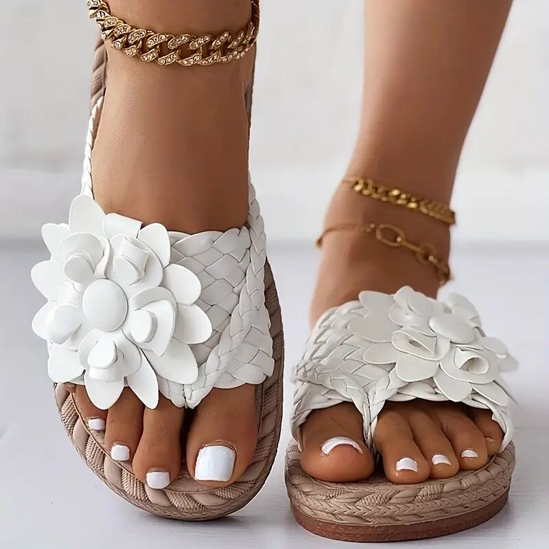 Women Flower Flat Flip Flops Woman Sandals 2023™