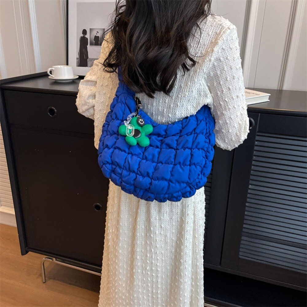 Bubble Embroidered Shoulder Bags Satchel Underarm Bag with Pendant 2023™