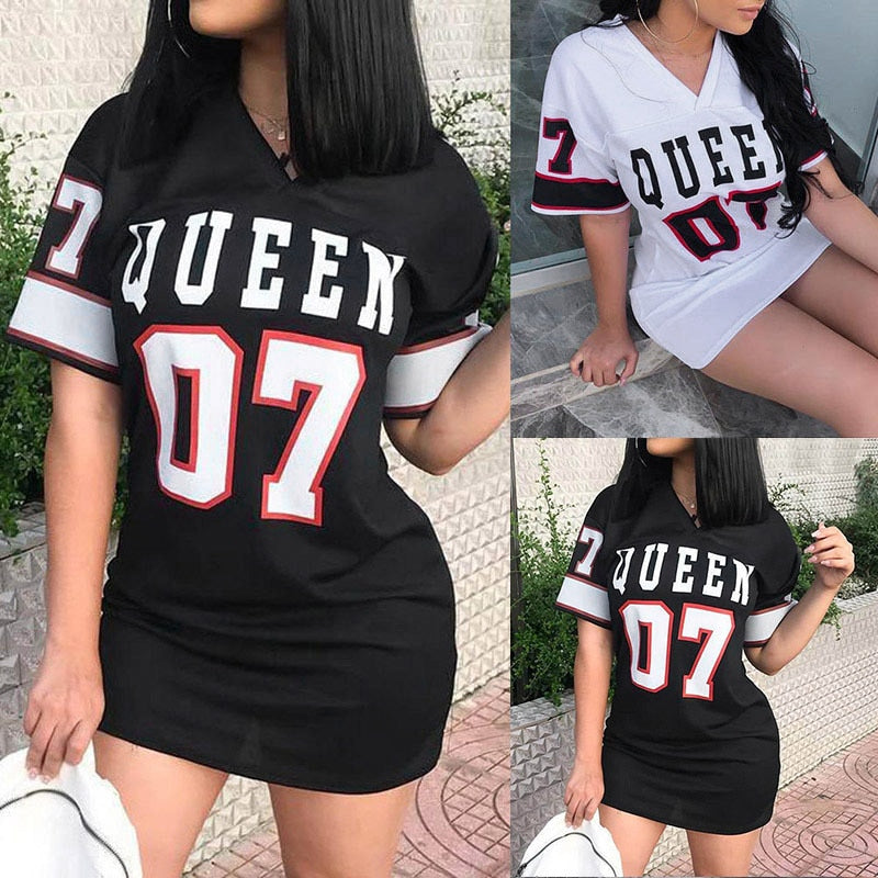 Women Sexy Queen Printed Hip Dress Casual Fashion 2023™