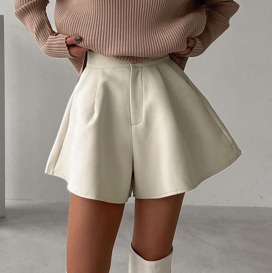 Culottes Shorts Sommer Damen mit Tasche locker lässig Lady Flare Shorts 2023™