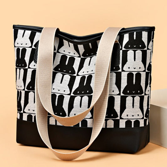 Women Canvas Shoulder Bag Casual Print Rabbit 2023™